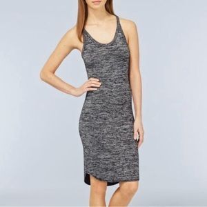 Wilfred Free Aritiza dark grey knit Yasmin slit back tank top dress